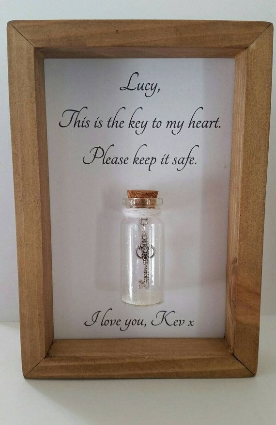 Gift Ideas For My Girlfriend
 Romantic Wife Gift Personalised frame Key to my heart