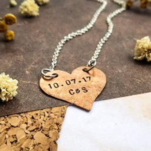 Girlfriend Gift Ideas Amazon
 Amazon personalized copper heart necklace custom