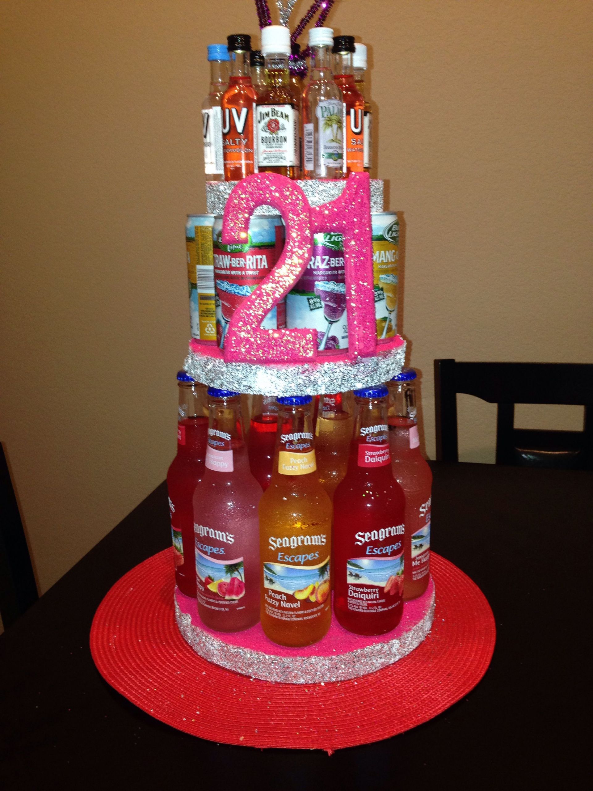 Girls 21St Birthday Gift Ideas
 21st Alcohol Birthday cake