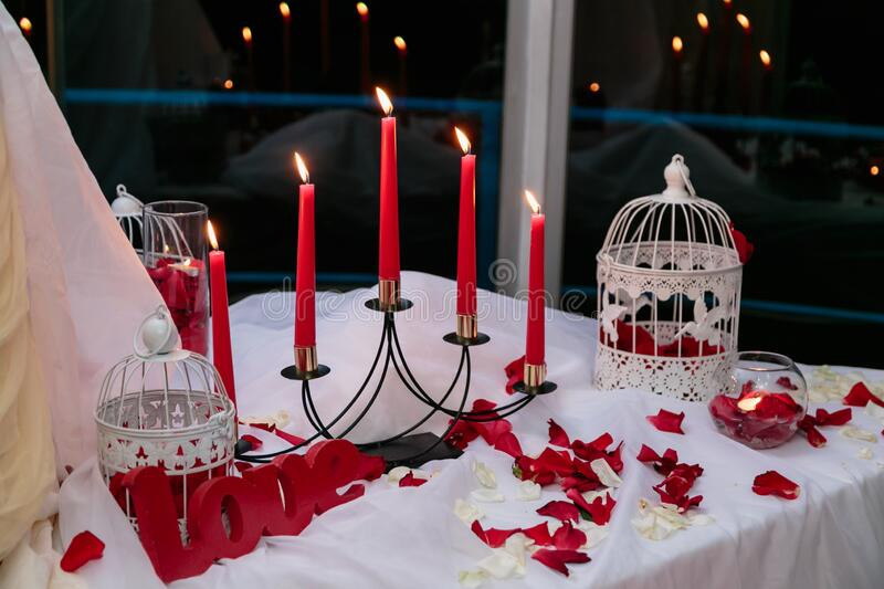 Romantic Dinners For Valentines Day
 Romantic Candlelight Dinner For Valentine s Day Stock