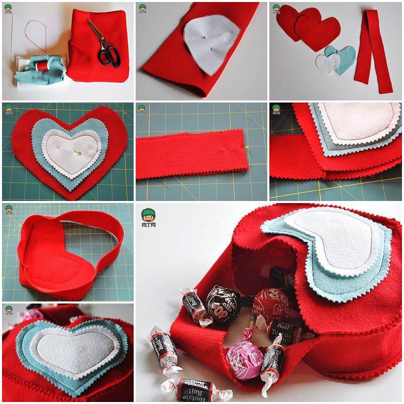 Valentine Creative Gift Ideas
 DIY Valentine s Day Felted Gift Bag