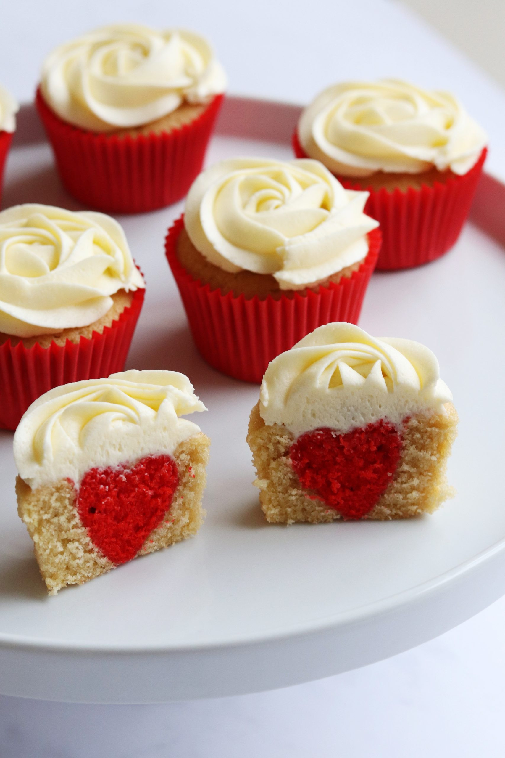 Valentine Cupcakes Pinterest
 Hidden Heart Valentine s Cupcakes – Curly s Cooking