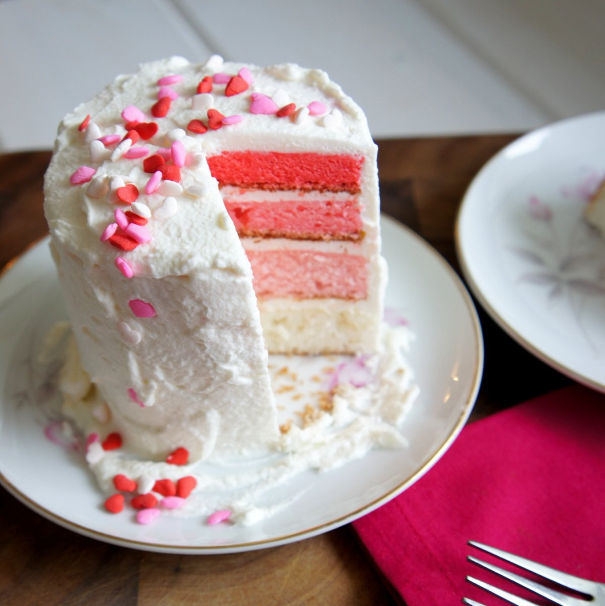 Valentine Day Cake Recipe
 Mini Ombré Valentines Day Cake for Two I Wash You Dry