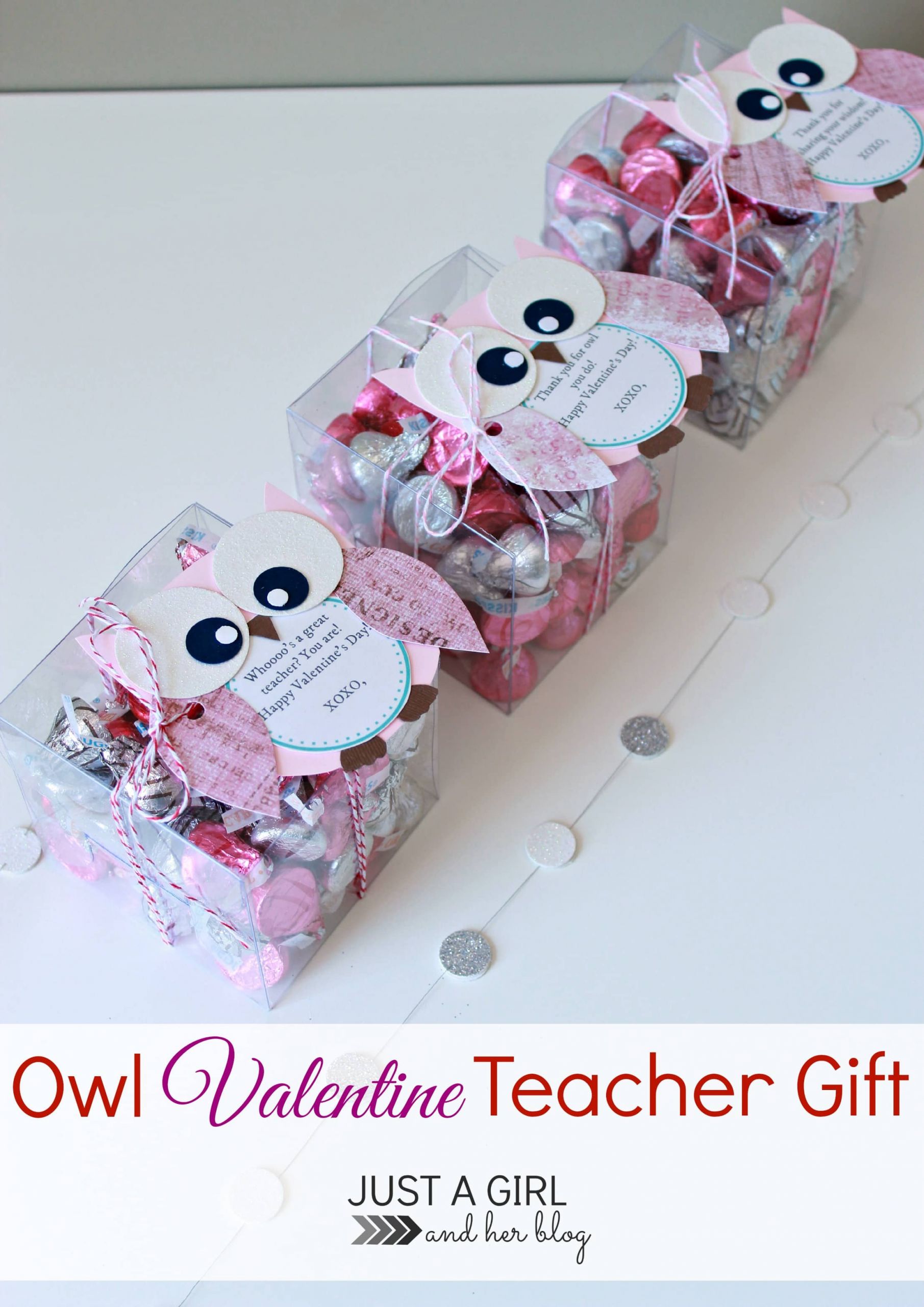 Valentine Gift Ideas For Kindergarten
 Owl Valentine Teacher Gift Just a Girl and Her Blog