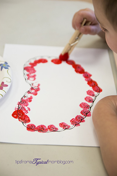 Valentine Gift Ideas For Kindergarten
 Valentine Pom Pom Painting for Preschoolers