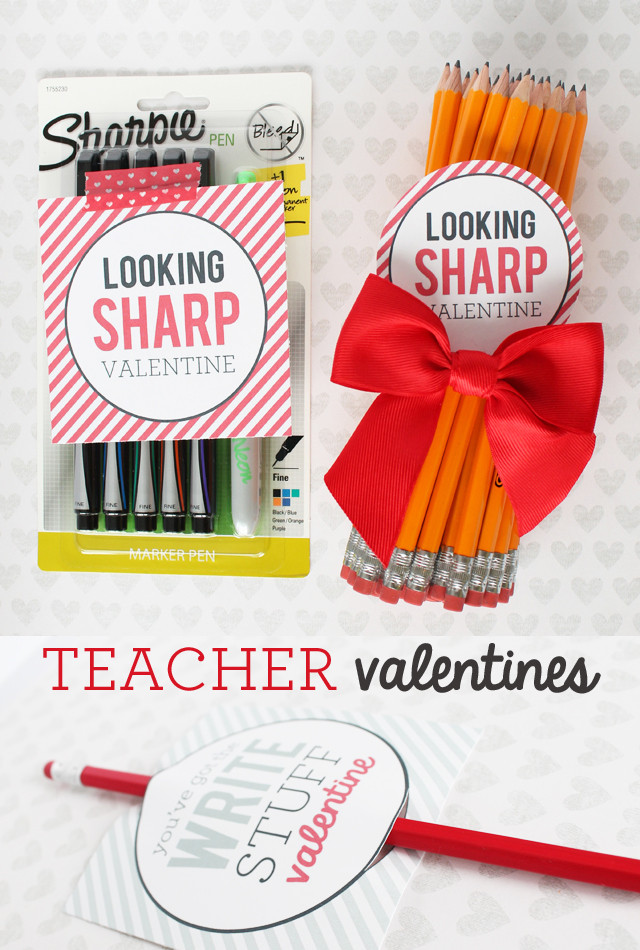 Valentine Gift Ideas For Teachers
 Looking Sharp Teacher Valentine printable tags