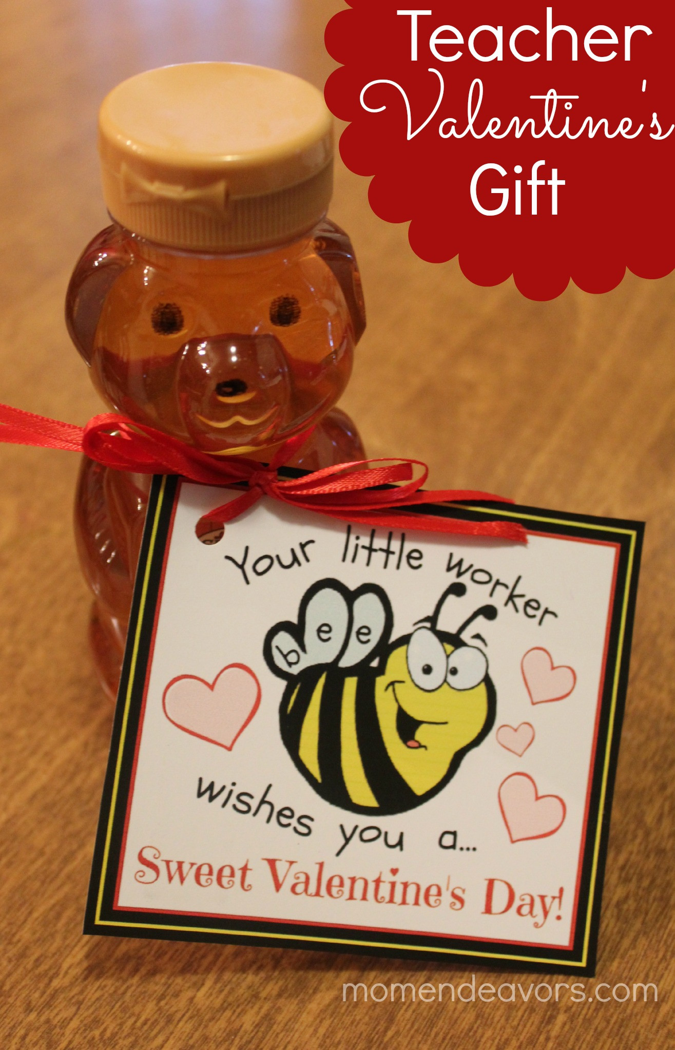 Valentine Gift Ideas For Teachers
 Bee themed Teacher Valentine’s Gift