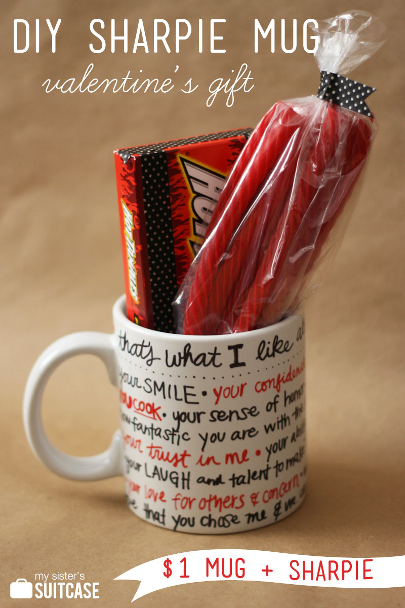 Valentine'S Day Craft Gift Ideas
 DIY Sharpie Mug Valentine Gift My Sister s Suitcase