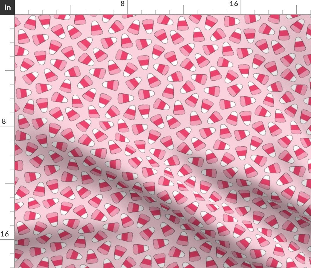 Valentines Day Candy Corn
 Pink Candy Corn Fabric Valentines Day Candy Corn By