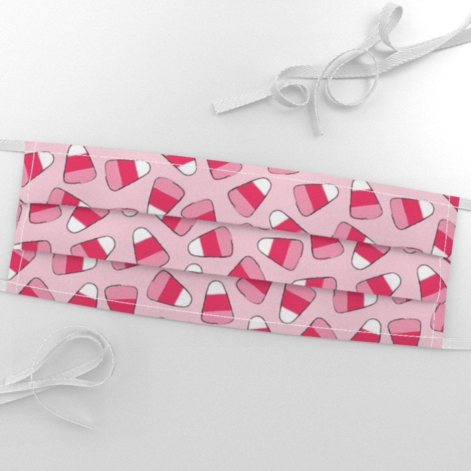 Valentines Day Candy Corn
 Pink Candy Corn Fabric Valentines Day Candy Corn By