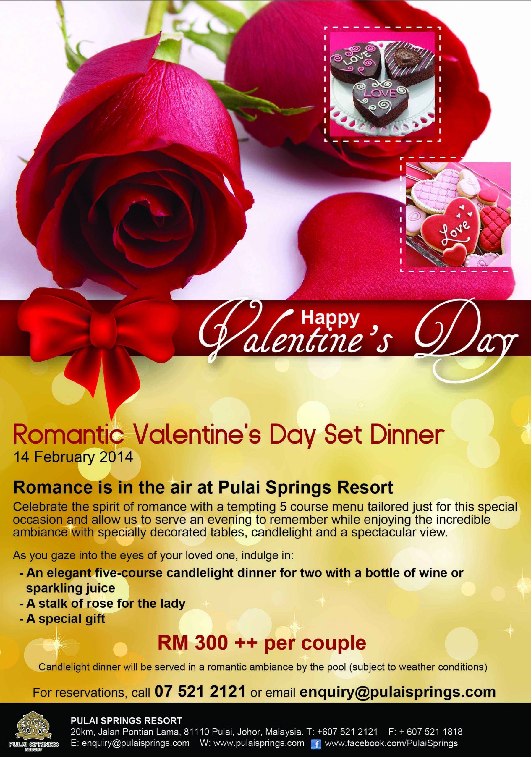 Valentines Day Dinner Specials
 Valentine’s Packages and Deals Pulai Travel Blog