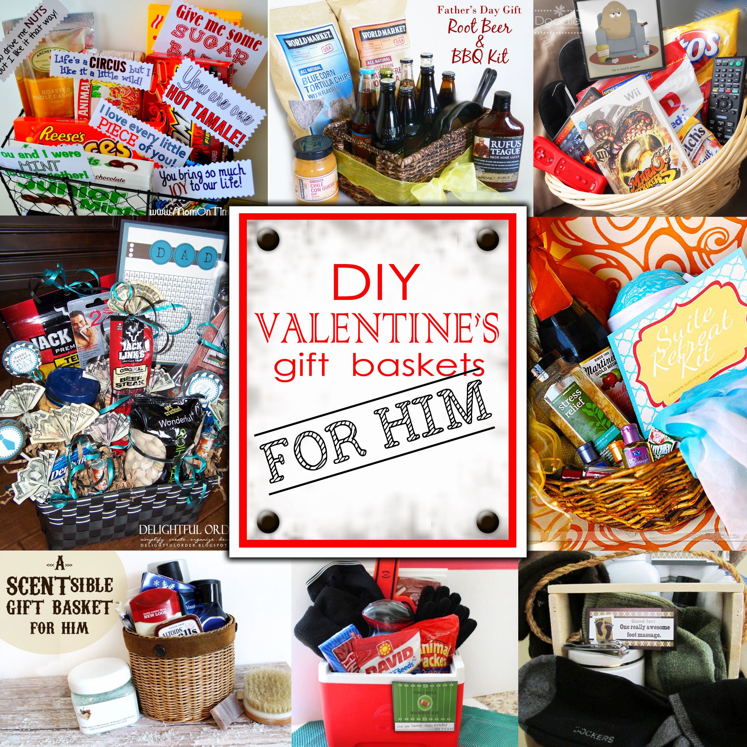 Valentines Day Gifts For Him
 DIY Valentine s Day Gift Baskets For Him Darling Doodles