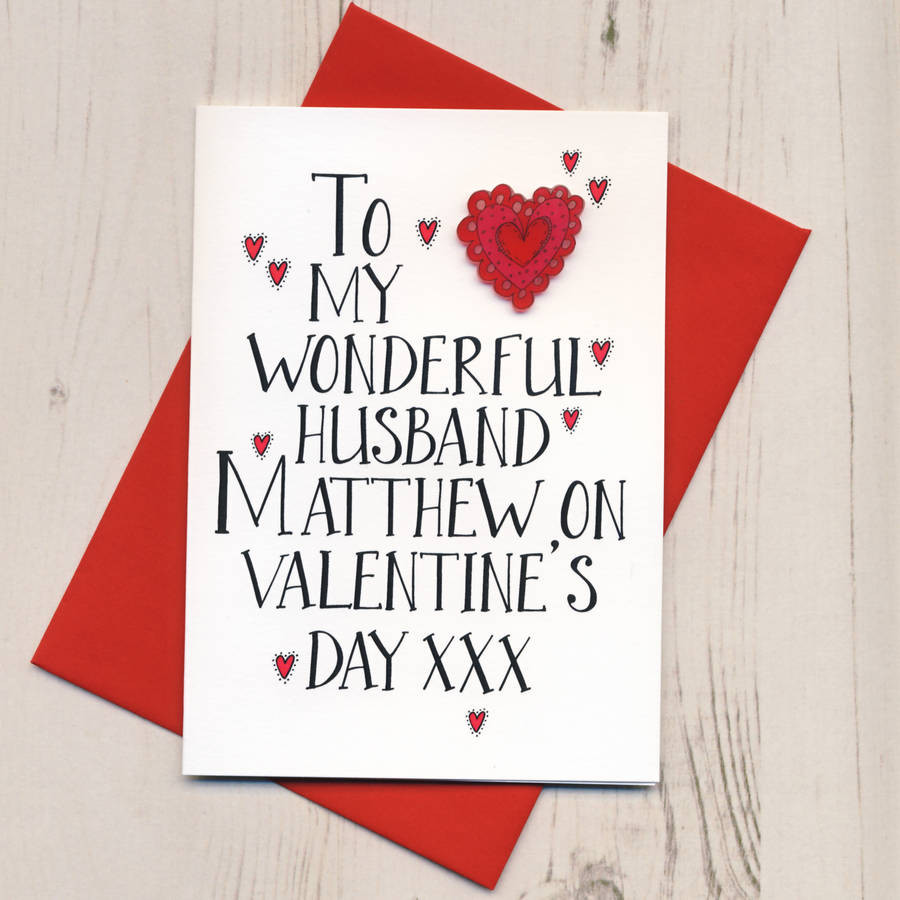 Valentines Day Ideas For Husband
 Personalised Husband Valentines Card By Eggbert & Daisy