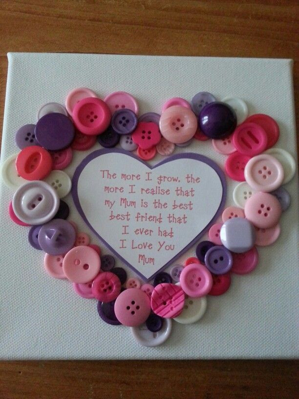 Valentines Day Ideas For Mom
 Button heart beautiful wording
