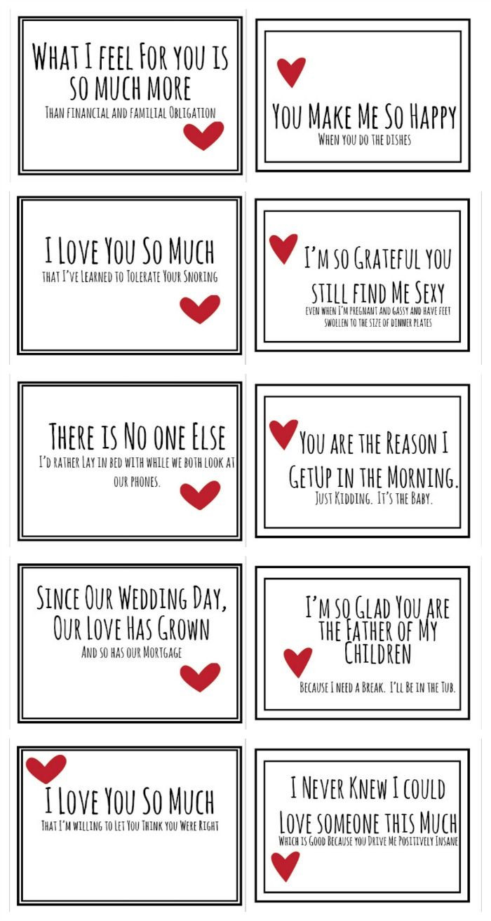 Valentines Gift For Husband Ideas
 Realist Valentines For Your Husband free PDF